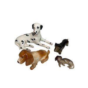 Lot 4 W.R. Midwinter Ltd Burslem England Dog Figurines Dalmatian Cocker Weiner